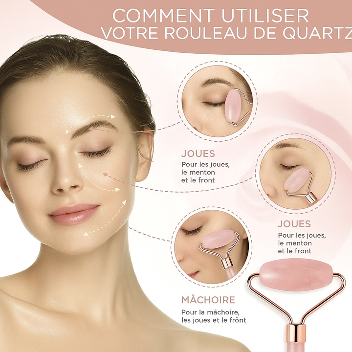 Set de Beauté fleur en Quartz Rose