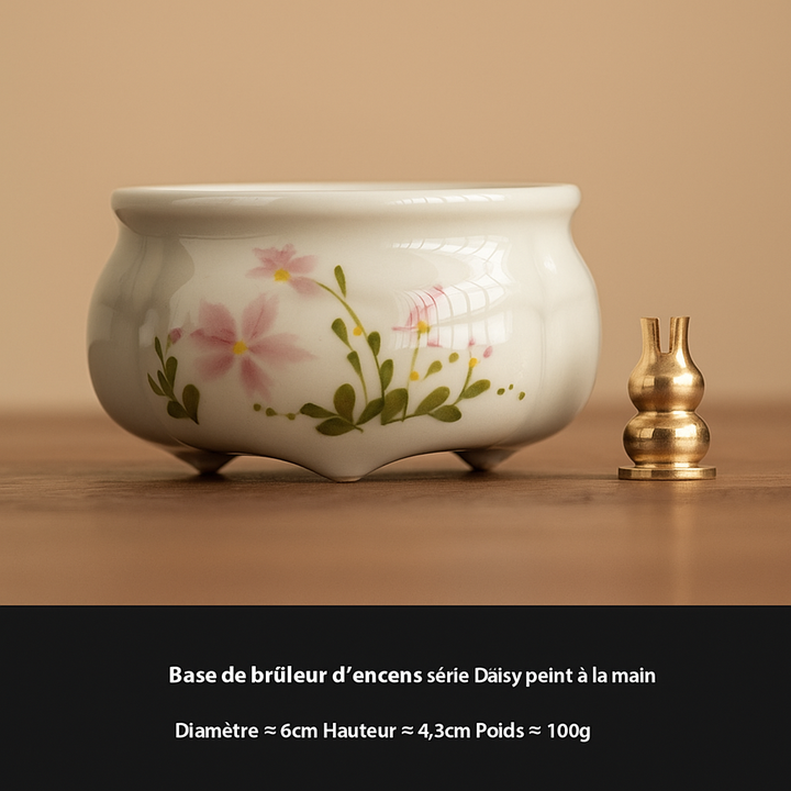 Encensoir en Céramique Peinte à la Main