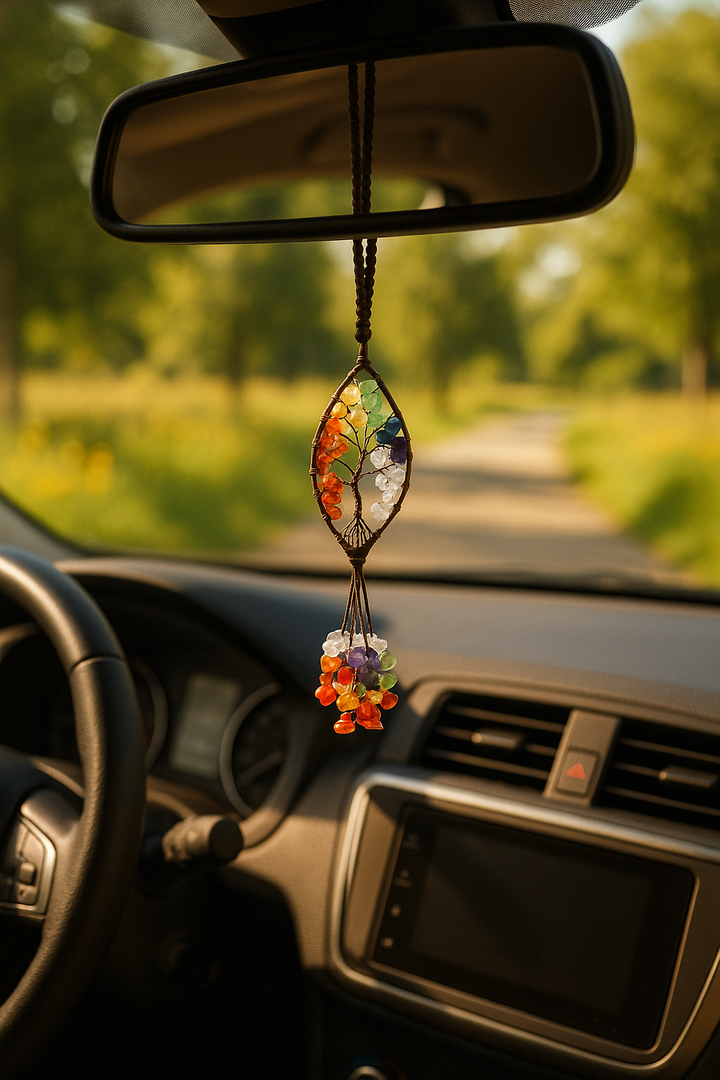 Pendentif Voiture - Arbre de Vie Cœur Énergétique