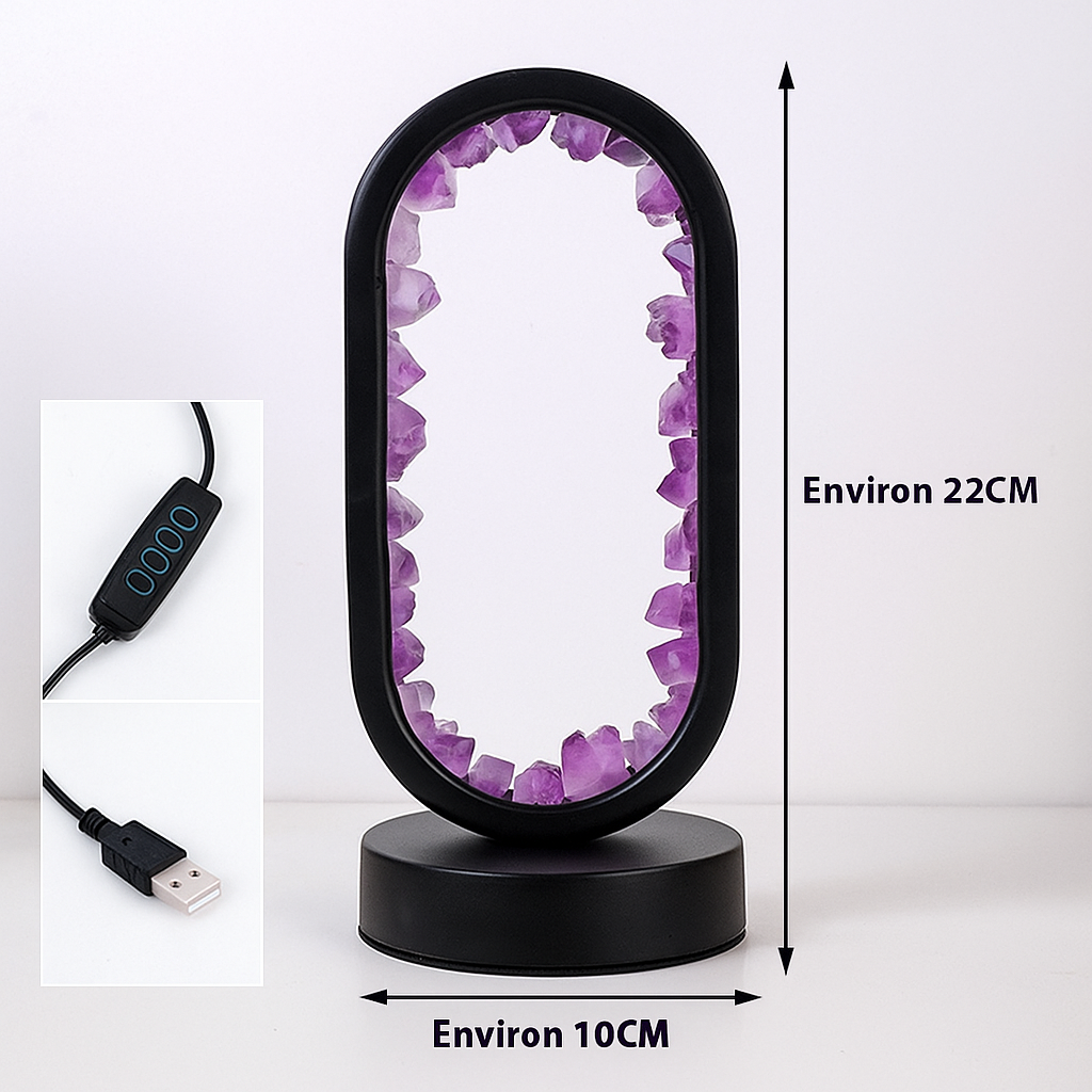 Lampe Cristalline d’Améthyste – Sérénité et Énergie Positive