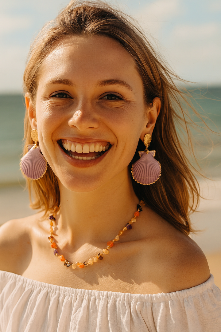 Collier "Éclats de Plage" en Pierres Naturelles