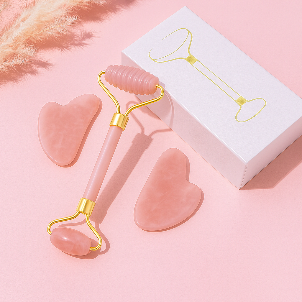 Set de beauté en Quartz rose