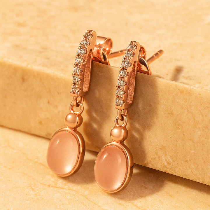 Boucles d’Oreilles "Éclat Rose"