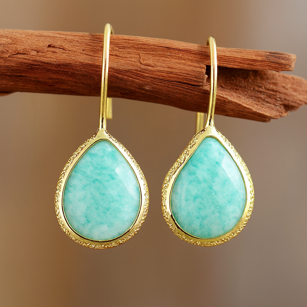 Boucles d’Oreilles Élégance Amazonite