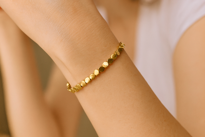 Bracelet Tibétain en Perles de Cuivre