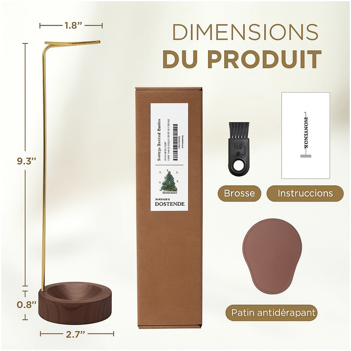 Brûleur d’Encens Suspendu en Bois de Noyer