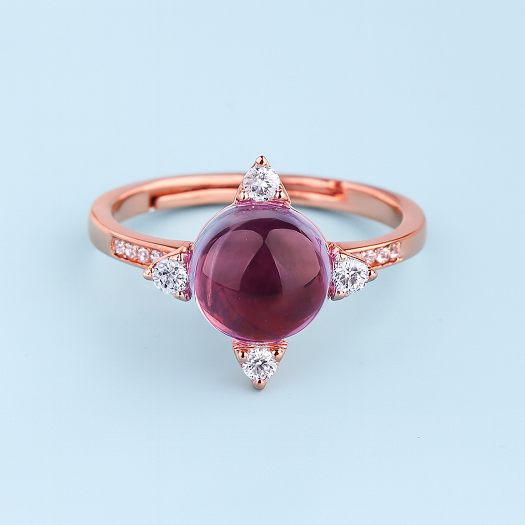 Bague Royale Améthyste Étoilée