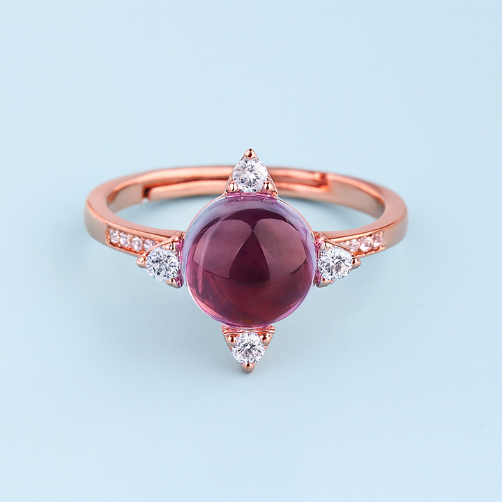 Bague Royale Améthyste Étoilée