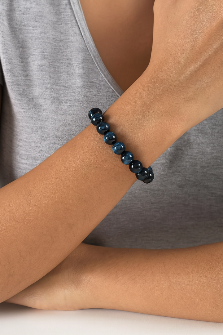 Bracelet "Gardien du Ciel" en Oeil de Faucon