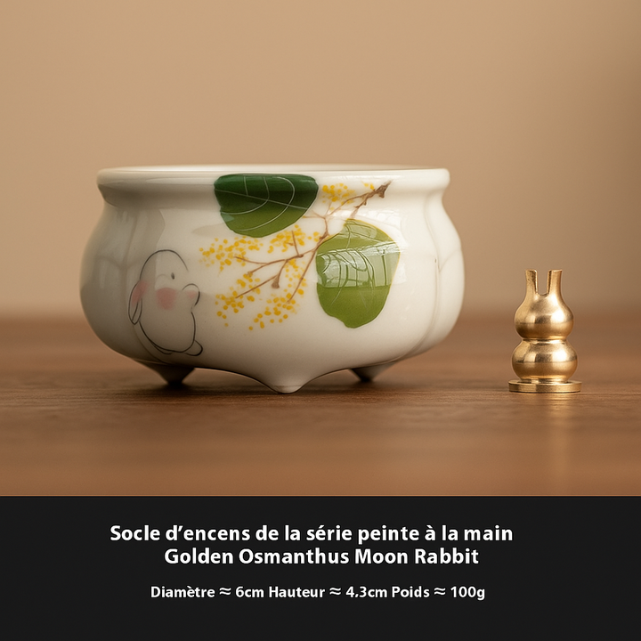 Encensoir en Céramique Peinte à la Main