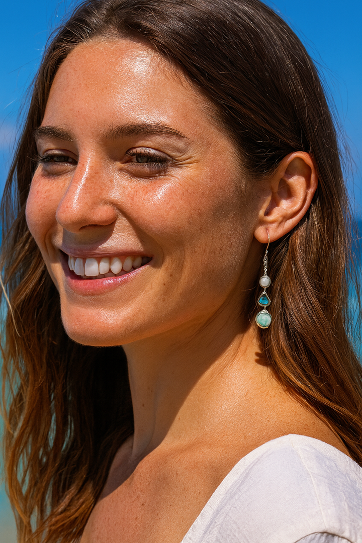 Boucles d’Oreilles "Éclat Marin"