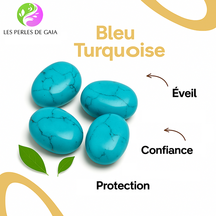 Bracelet "GAIA - Femme Sauvage" en Bleu Turquoise